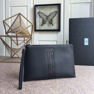 Replica Prada Large Pouch Black