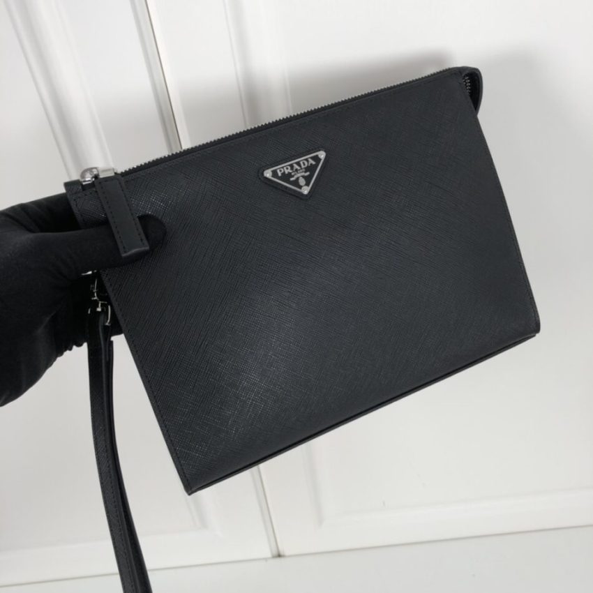 20200605_i1591334924_7729_6 Replica Prada Saffiano Pouch Silver - Image 6