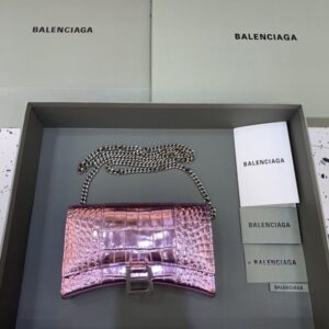 Replica Balenciaga Hourglass On Chain Shine Purple