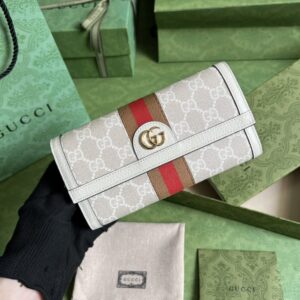 Replica Gucci  Ophidia Long Wallet White