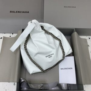 Replica Balenciaga Crush Small Tote White