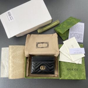 Elementor #31068 Replica Gucci Marmont Card Holder Black