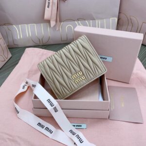 Replica Miu Miu Pocket Wallet Beige