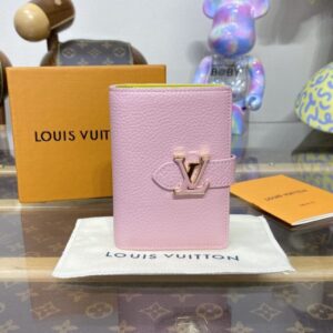 Replica Louis Vuitton Vertical Compact Wallet Pink