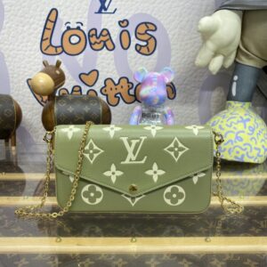 Replica Louis Vuitton Félicie Pochette Green-Top 1:1 Quality Replica