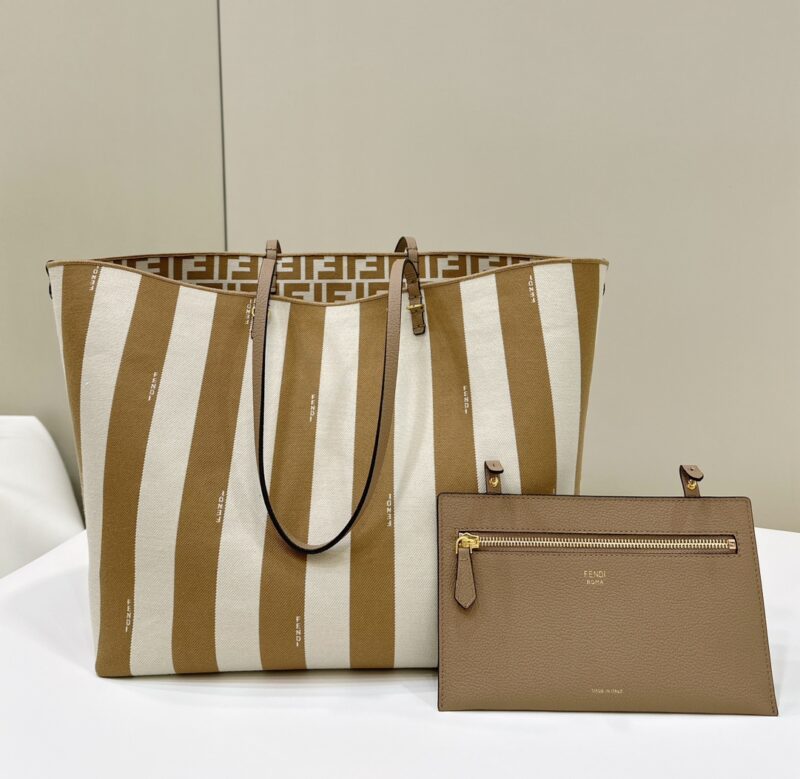 a01-2 Replica Fendi Two Side Small Tote Beige - Image 2