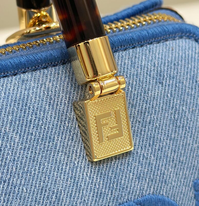a5-2-3 Replica Fendi By The Way Boston Blue Cotton - Image 5