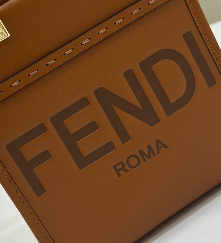a6-1-18 Replica Fendi Mini Tote Brown - Image 6
