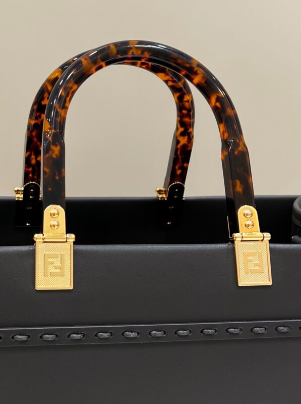 a8-1-15 Replica Fendi Small Tote Black - Image 7