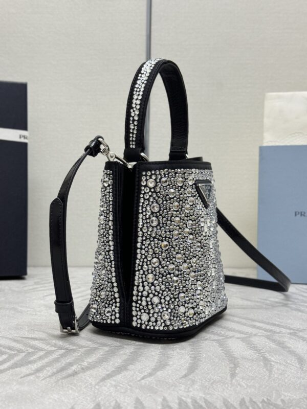 i1725474909_2703_1 Replica Prada White Crystal Bucket Bag - Image 5