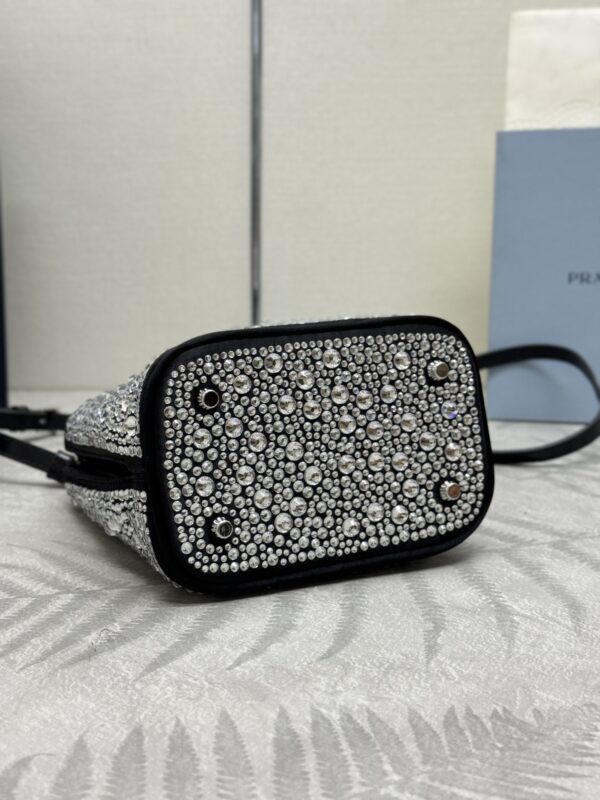 i1725474909_4687_3 Replica Prada White Crystal Bucket Bag - Image 6