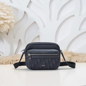Replica Dior  Rider  Zipped Messenger Bag Black