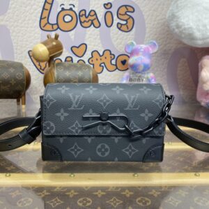 Replica Louis Vuitton Steamer Wearable Wallet Black Canvas