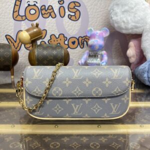 Replica Louis Vuitton Wallet on Chain Ivy Grey-Top 1:1 Quality Replica