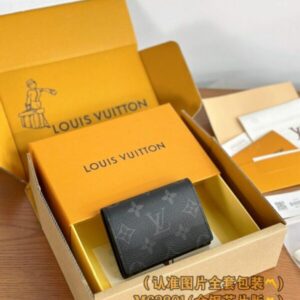 Replica Louis Vuitton Envelope Card Holder Black