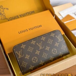 Replica Louis Vuitton Zippy Wallet Brown&Pink