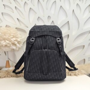 Replica Dior 8 Backpack with Flap Black